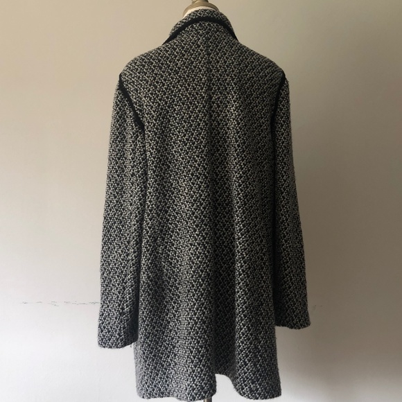 Plus Size 2X Talbots Woman Black White Jacket Zipper Front - Picture 6 of 7